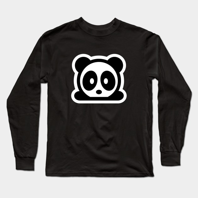 Bambu Brand Logo Panda Black White Bamboo Forest Grass Long Sleeve T-Shirt by Bambu